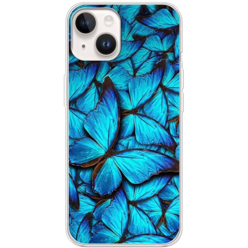 Чехол BoxFace Apple iPhone 14 Plus лазурные бабочки