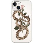 Прозрачный чехол BoxFace Apple iPhone 14 Plus Glamor Snake