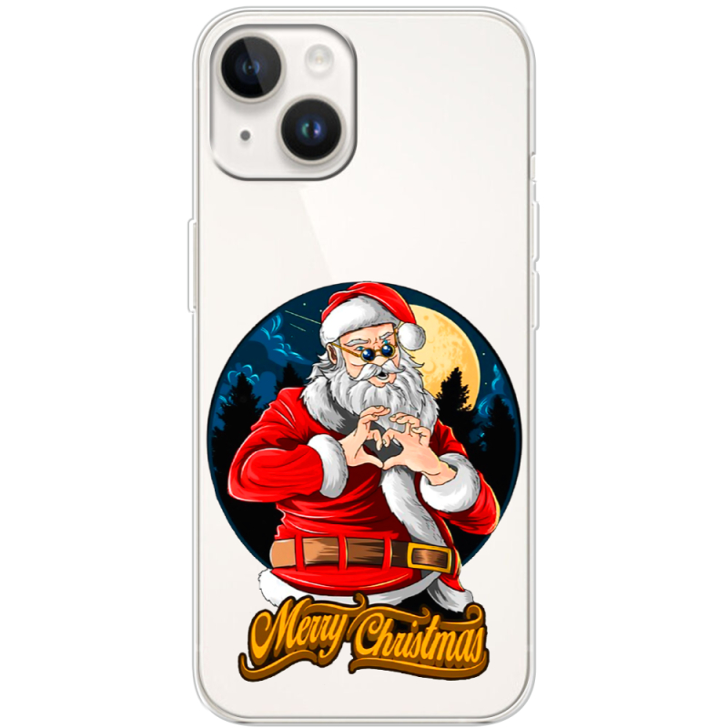 Прозрачный чехол BoxFace Apple iPhone 14 Plus Cool Santa