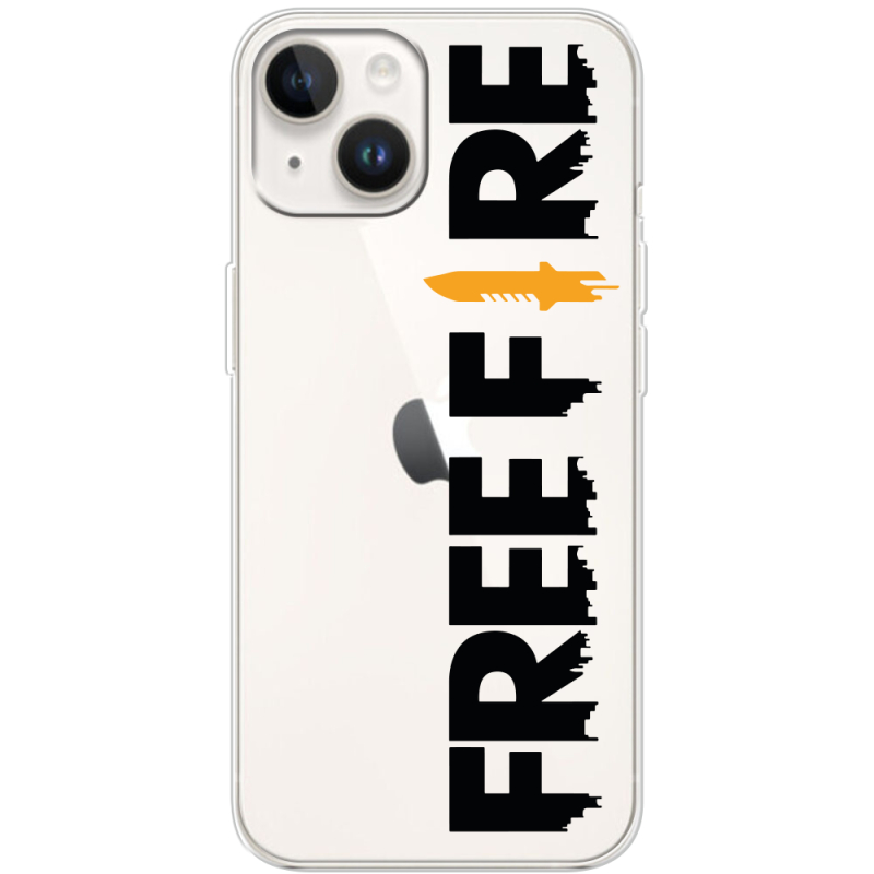 Прозрачный чехол BoxFace Apple iPhone 14 Plus Free Fire Black Logo