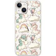 Прозрачный чехол BoxFace Apple iPhone 14 Plus Unicorns