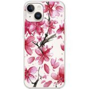 Прозрачный чехол BoxFace Apple iPhone 14 Plus Pink Magnolia