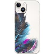 Прозрачный чехол BoxFace Apple iPhone 14 Plus Feathers