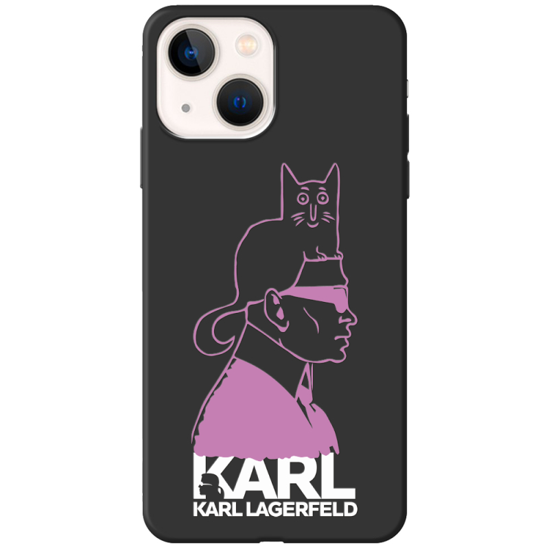 Черный чехол BoxFace Apple iPhone 14 Plus Pink Karl