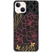 Черный чехол BoxFace Apple iPhone 14 Plus FranceFlowers