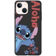 Черный чехол BoxFace Apple iPhone 14 Plus Гавайський друг Stich