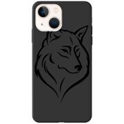 Черный чехол BoxFace Apple iPhone 14 Plus Wolf