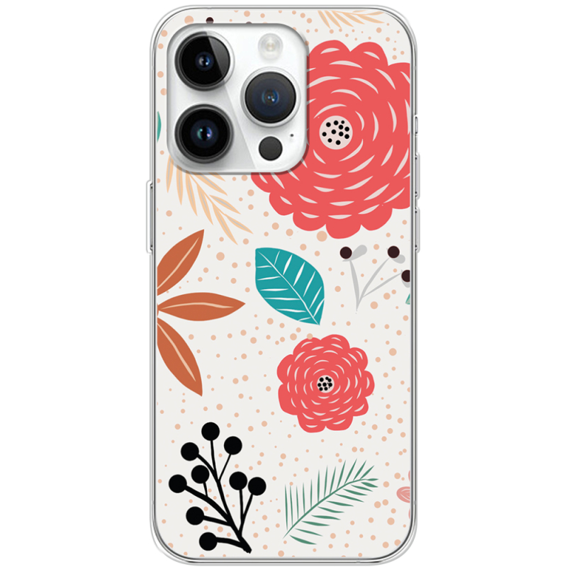 Чехол BoxFace Apple iPhone 14 Pro Line Flowers