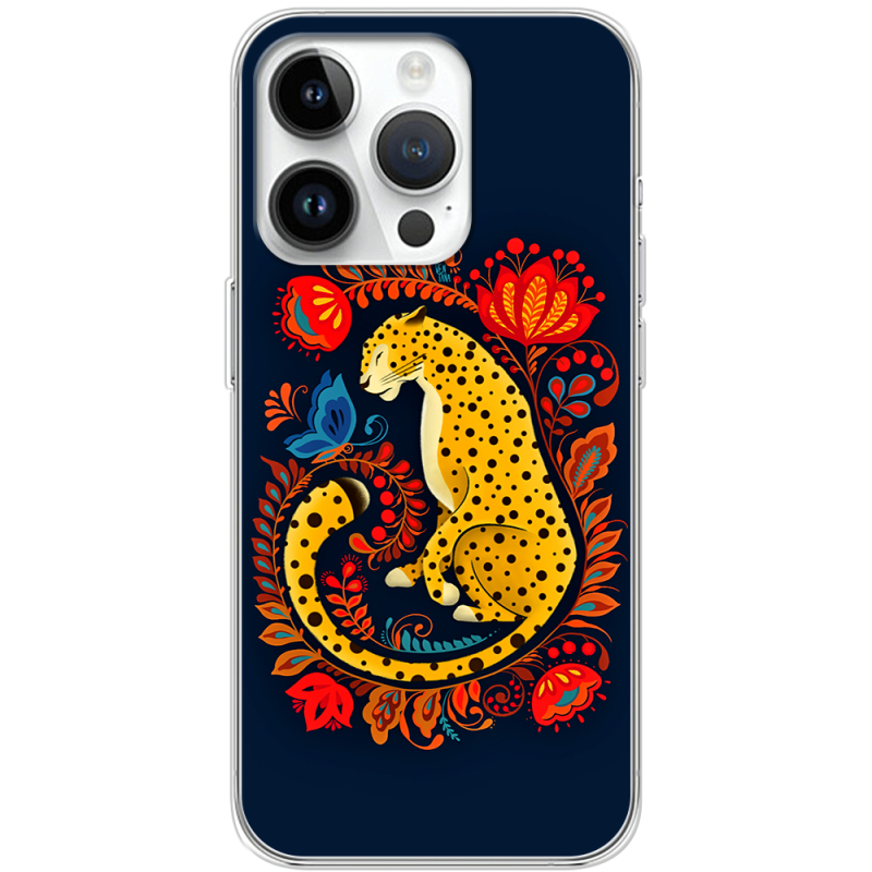 Чехол BoxFace Apple iPhone 14 Pro Petrykivka Leopard