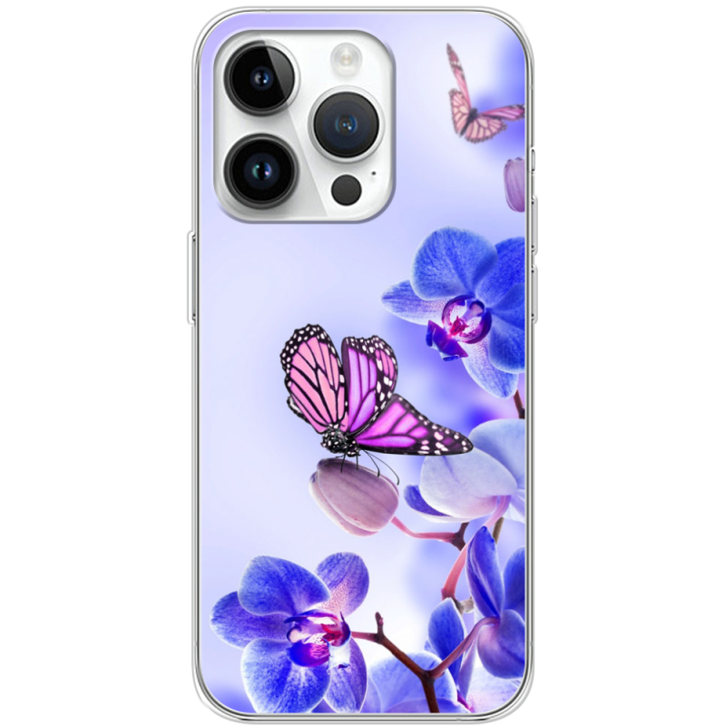 Чехол BoxFace Apple iPhone 14 Pro Orchids and Butterflies