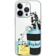 Прозрачный чехол BoxFace Apple iPhone 14 Pro City Girl