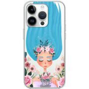 Прозрачный чехол BoxFace Apple iPhone 14 Pro Blue Hair