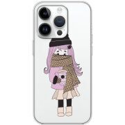 Прозрачный чехол BoxFace Apple iPhone 14 Pro Winter Morning Girl