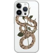 Прозрачный чехол BoxFace Apple iPhone 14 Pro Glamor Snake