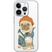 Прозрачный чехол BoxFace Apple iPhone 14 Pro Dog Coffeeman