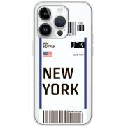 Прозрачный чехол BoxFace Apple iPhone 14 Pro Ticket New York