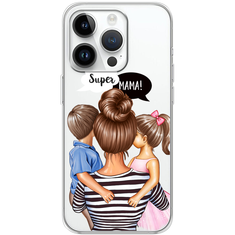 Прозрачный чехол BoxFace Apple iPhone 14 Pro Super Mama