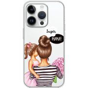 Прозрачный чехол BoxFace Apple iPhone 14 Pro Super Mama and Daughter