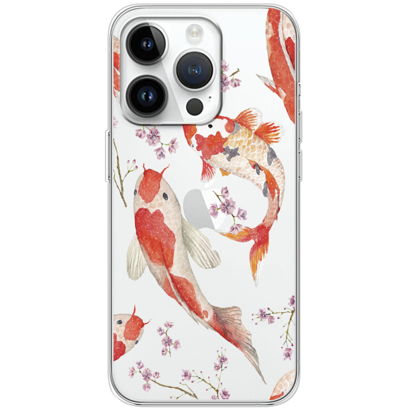 Прозрачный чехол BoxFace Apple iPhone 14 Pro Japanese Koi Fish