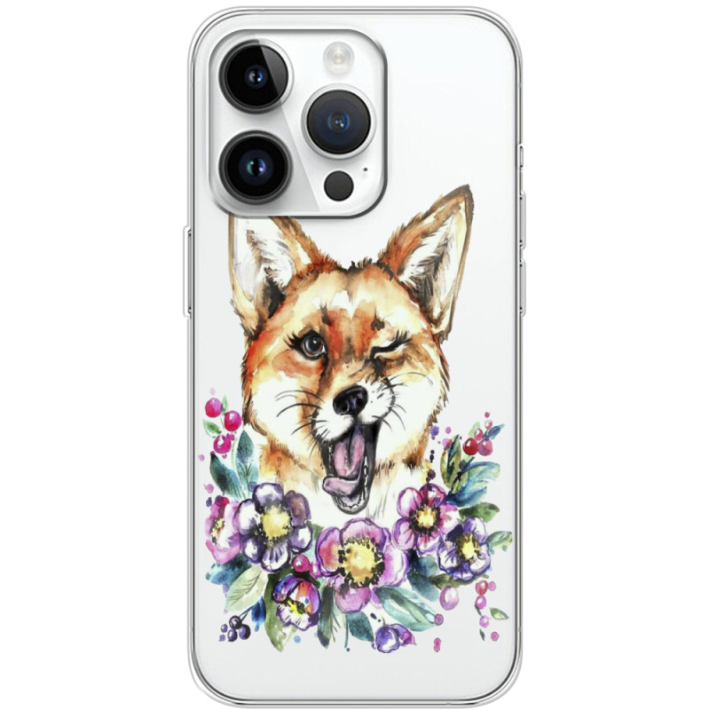 Прозрачный чехол BoxFace Apple iPhone 14 Pro Winking Fox