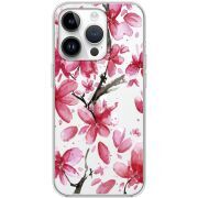 Прозрачный чехол BoxFace Apple iPhone 14 Pro Pink Magnolia