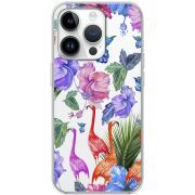 Прозрачный чехол BoxFace Apple iPhone 14 Pro Flamingo