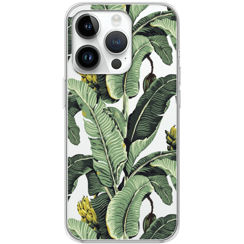 Прозрачный чехол BoxFace Apple iPhone 14 Pro Banana Leaves