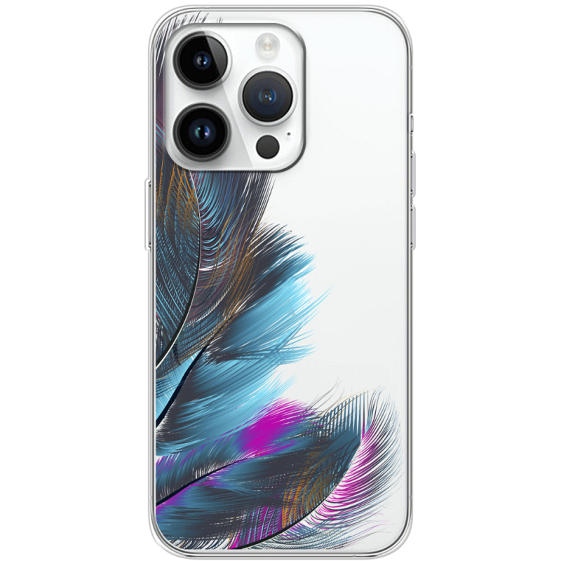 Прозрачный чехол BoxFace Apple iPhone 14 Pro Feathers