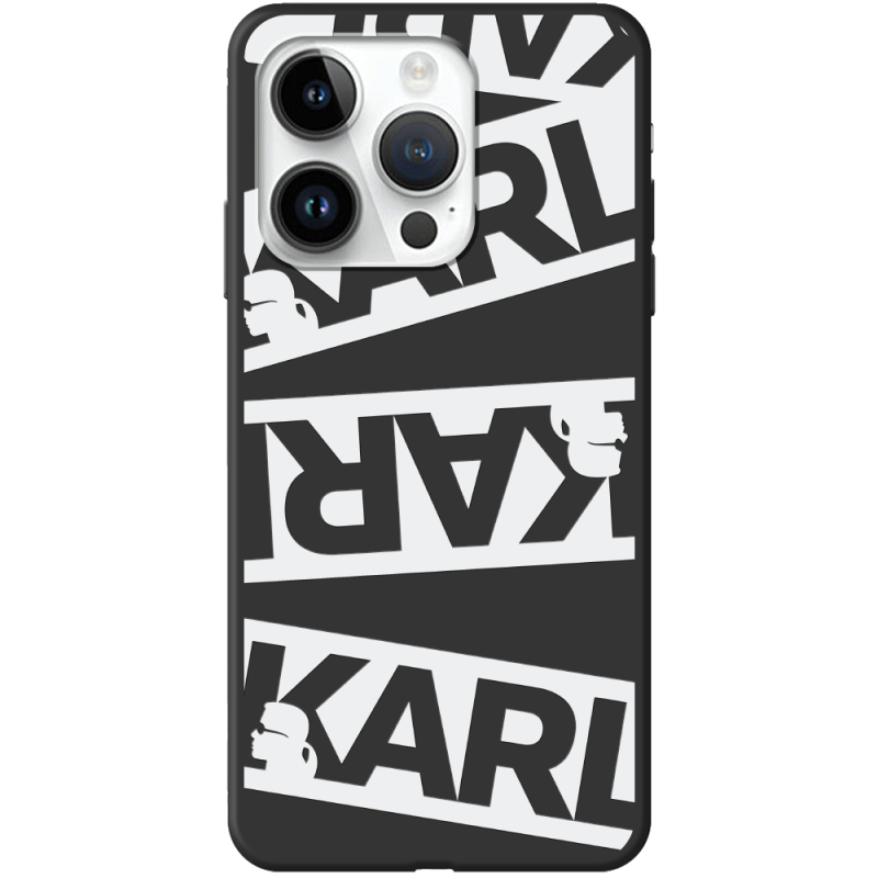 Черный чехол BoxFace Apple iPhone 14 Pro White Karl