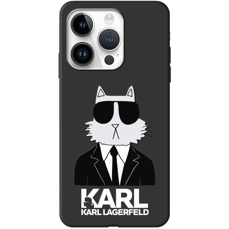 Черный чехол BoxFace Apple iPhone 14 Pro Cat in Black