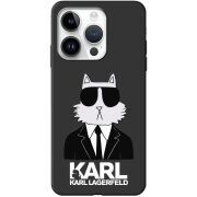 Черный чехол BoxFace Apple iPhone 14 Pro Cat in Black