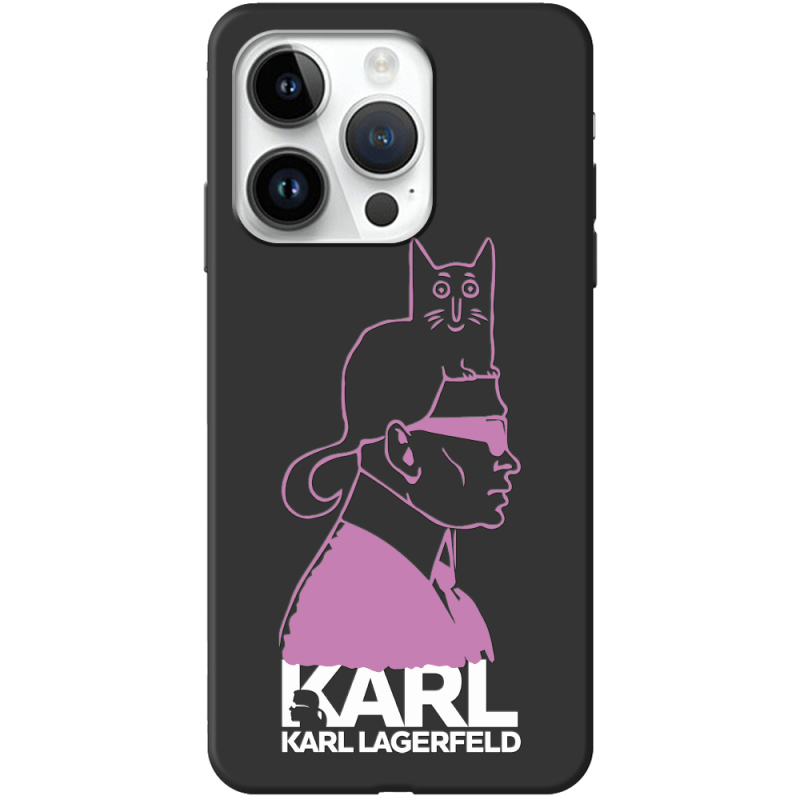 Черный чехол BoxFace Apple iPhone 14 Pro Pink Karl