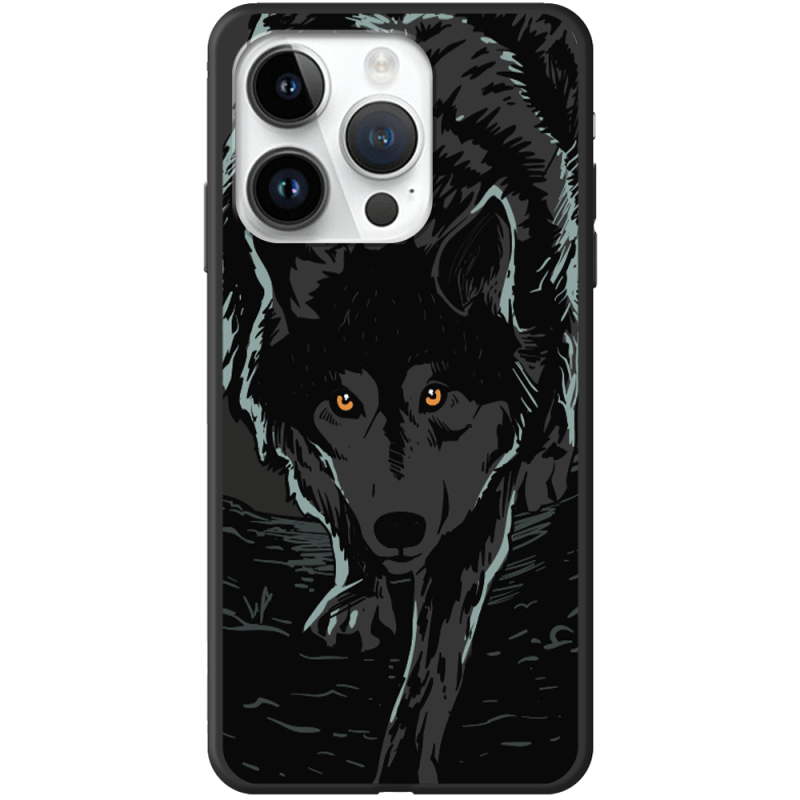 Черный чехол BoxFace Apple iPhone 14 Pro Wolf