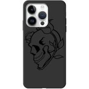 Черный чехол BoxFace Apple iPhone 14 Pro Skull and Roses