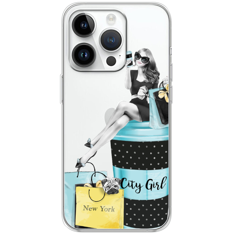 Прозрачный чехол BoxFace Apple iPhone 14 Pro Max City Girl