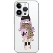 Прозрачный чехол BoxFace Apple iPhone 14 Pro Max Winter Morning Girl