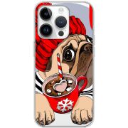 Прозрачный чехол BoxFace Apple iPhone 14 Pro Max Winter Puggy