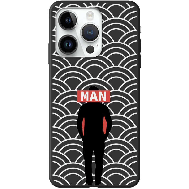 Черный чехол BoxFace Apple iPhone 14 Pro Max Man Pattern