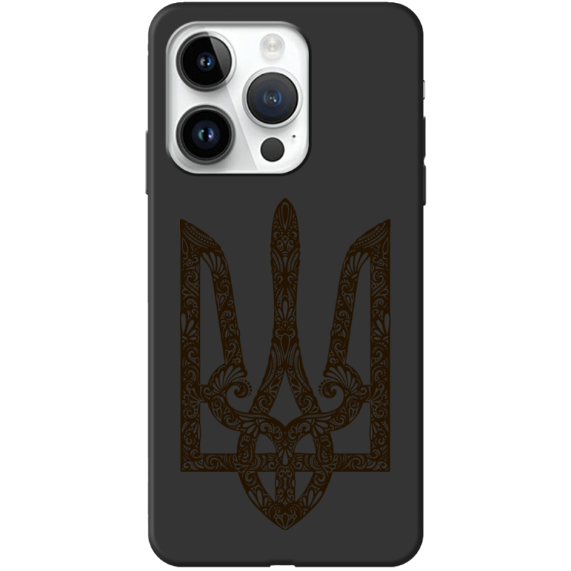 Черный чехол BoxFace Apple iPhone 14 Pro Max Ukrainian Trident