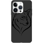 Черный чехол BoxFace Apple iPhone 14 Pro Max Wolf