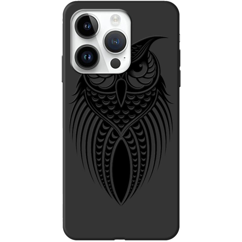 Черный чехол BoxFace Apple iPhone 14 Pro Max Owl