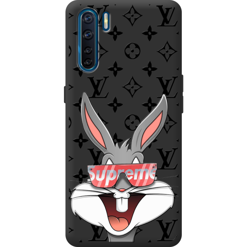 Черный чехол BoxFace OPPO A91 looney bunny