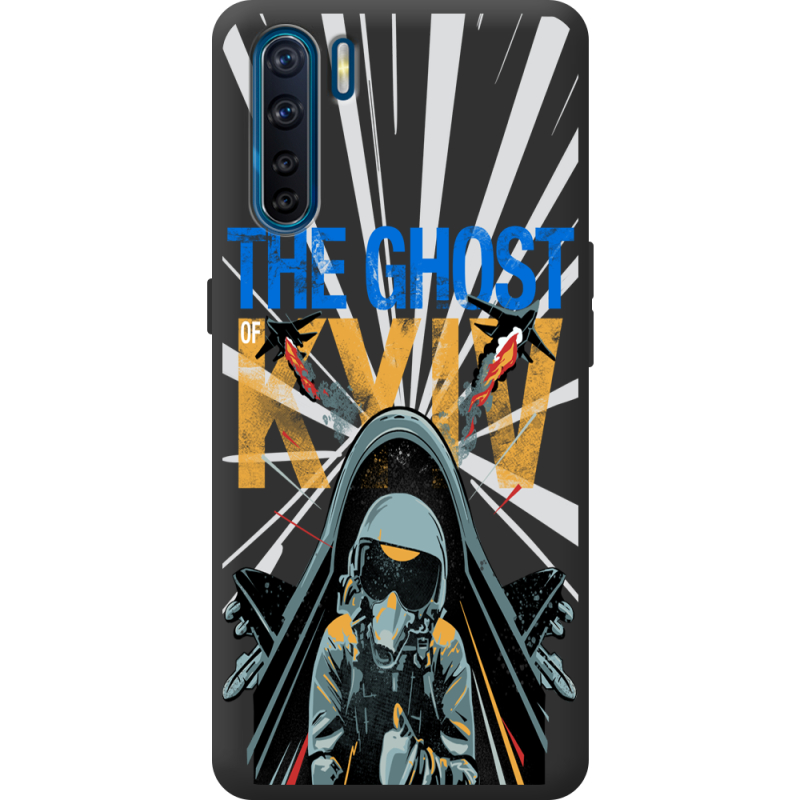 Черный чехол BoxFace OPPO A91 Привид Києва в дії