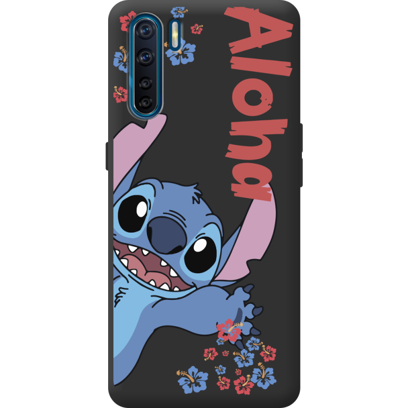 Черный чехол BoxFace OPPO A91 Гавайський гість Stich