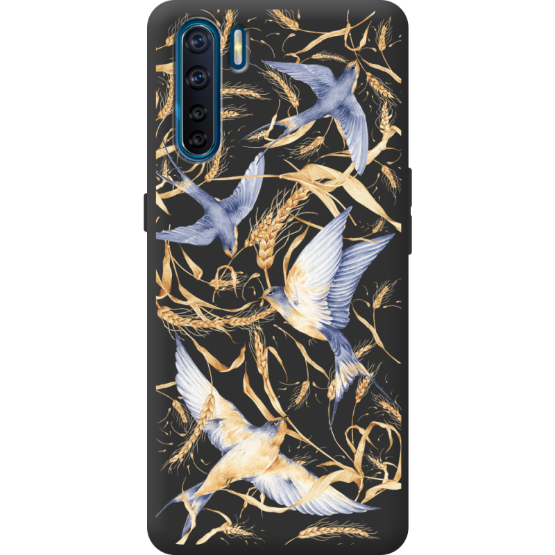 Черный чехол BoxFace OPPO A91 Ластівки