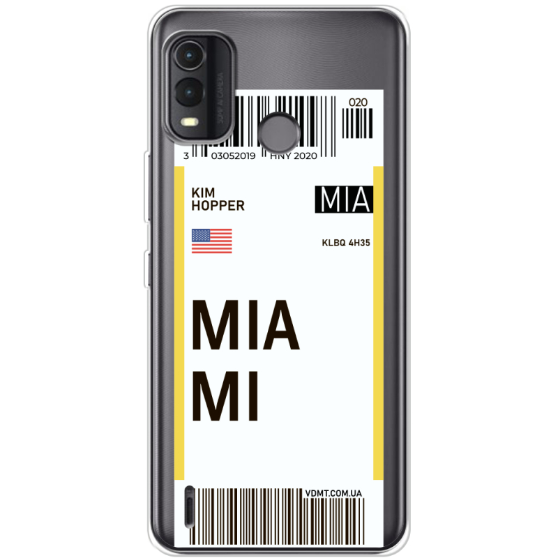 Прозрачный чехол BoxFace Nokia G11 Plus Ticket Miami