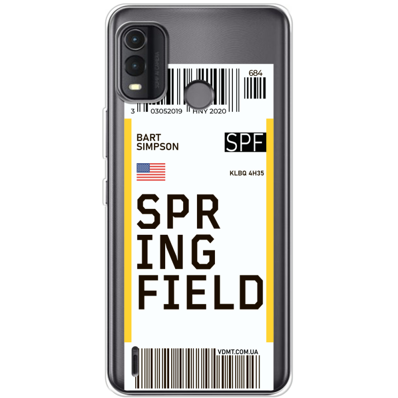 Прозрачный чехол BoxFace Nokia G11 Plus Ticket Springfield