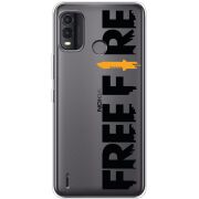 Прозрачный чехол BoxFace Nokia G11 Plus Free Fire Black Logo