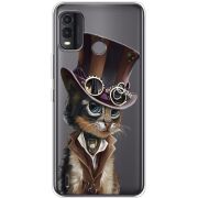 Прозрачный чехол BoxFace Nokia G11 Plus Steampunk Cat