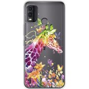 Прозрачный чехол BoxFace Nokia G11 Plus Colorful Giraffe